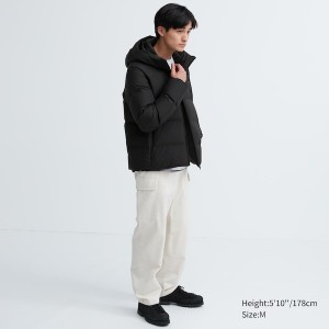 Uniqlo 3D Cut Seamless Down Muške Parka Crne | 7245-NHUIL