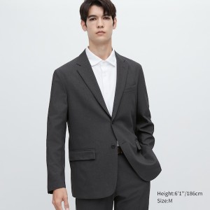 Uniqlo AirSense Muške jackets Tamno Sive | 1054-UPKAF