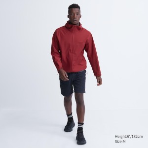 Uniqlo BLOCKTECH Muške Parka Crvene | TLRZJO-027