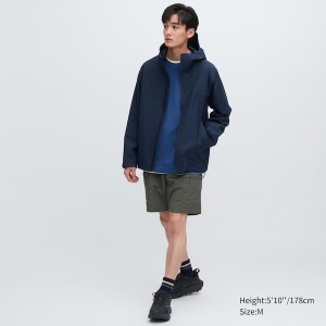 Uniqlo BLOCKTECH Muške Parka Tamnoplave | TRQYFH-846