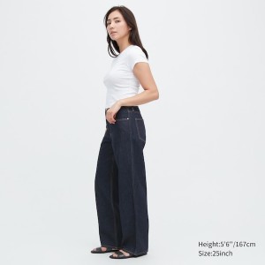 Uniqlo Baggy Ženske Traperice Tamnoplave | 1875-PJGLV