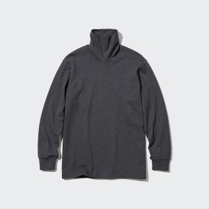 Uniqlo Brushed Cotton Turtleneck Long-Sleeve Muške Majice Sive | 2791-YICZN