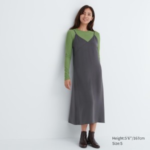 Uniqlo Camisole Midi Ženske Haljina Sive | 8760-AZMYS