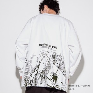 Uniqlo Chainsaw Man × Kosuke Kawamura UT Muške Majice Bijele | 1037-GHVZS