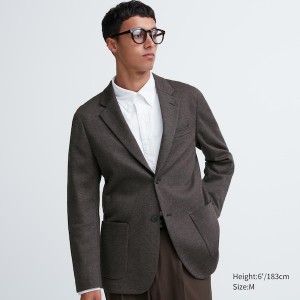 Uniqlo Comfort Muške jackets Tamno Smeđe | OQHGJW-961