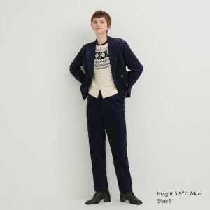 Uniqlo Corduroy Double-Breasted Ženske jackets Tamnoplave | 9308-BXGTQ