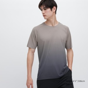 Uniqlo DRY-EX Crew Neck Short-Sleeve Muške Majice Sive | 9673-BIYLE