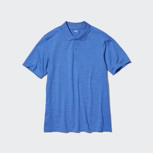 Uniqlo DRY-EX Muške Polo Majica Plave | 3862-WHQLX