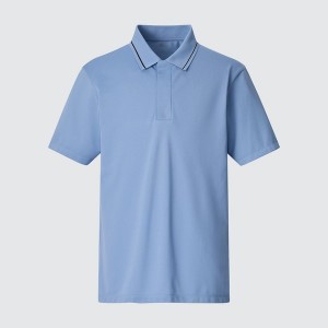 Uniqlo DRY-EX Short-Sleeve Muške Polo Majica Plave | 1397-BGHRQ