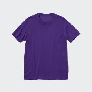 Uniqlo Dry Crew Neck Short-Sleeve Color Muške Majice Ljubičaste | 5703-FPJAU