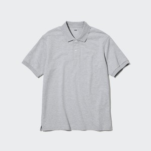 Uniqlo Dry Pique Short-Sleeve Muške Majice Sive | 9407-XWSKR