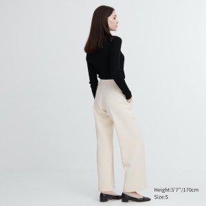 Uniqlo Dry Sweat Track Ženske Hlače Bijele | 8649-FCRQL