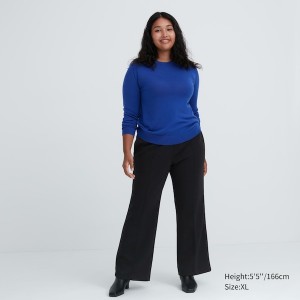 Uniqlo Dry Sweat Track Ženske Hlače Crne | 2475-OWDUA