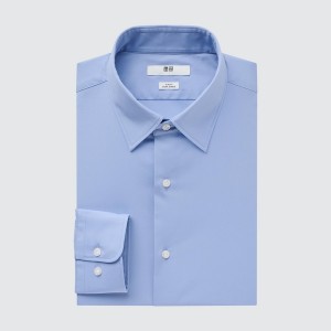 Uniqlo Easy Care Stretch Slim Fit Long-Sleeve Muške Košulje Plave | 8012-VMNFT