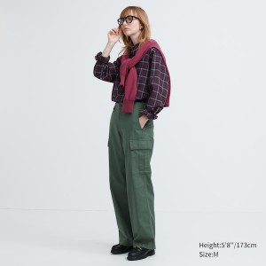 Uniqlo Extra Fine Cotton Broadcloth Checked Long-Sleeve Ženske Košulje Bordo | 0678-UGTAM
