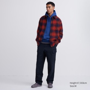 Uniqlo Flannel Checked Long-Sleeve Muške Košulje Crvene | 6249-AUXMQ