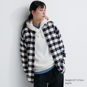 Uniqlo Flannel Checked Long-Sleeve Ženske Košulje Plave | 6548-PSKUH