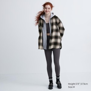 Uniqlo Flannel Checked Long-Sleeve Ženske Košulje Crne | 5497-XBAJT