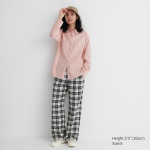 Uniqlo Flannel Ženske Hlače Bijele | 4387-BDAOZ