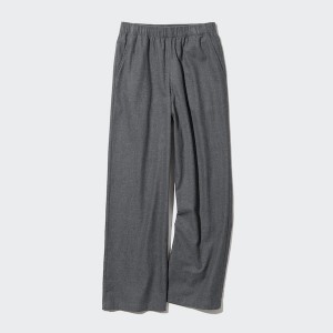 Uniqlo Flannel Ženske Hlače Tamno Sive | 1924-RJYWA