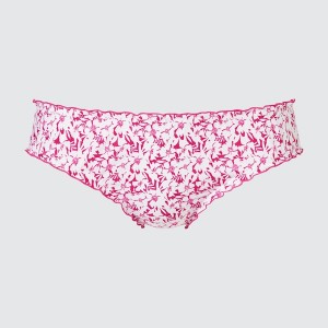 Uniqlo Frilled Mid-Rise Ženske Gaćice Roze | 9653-LUHCO