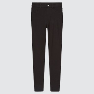 Uniqlo HEATTECH Ultra Stretch High-Rise Leggings Ženske Hlače Crne | 1395-TBWRZ
