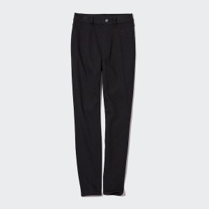 Uniqlo HEATTECH Ultra Stretch High-Rise Leggings Ženske Hlače Crne | 3804-MPOZJ