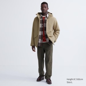 Uniqlo Hibrid Down Muške Parka Bež | AXVFLU-746
