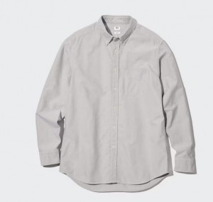 Uniqlo Oxford Slim-Fit Long-Sleeve Muške Košulje Sive | 9341-WORFA