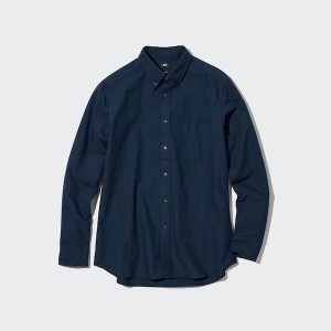 Uniqlo Oxford Slim-Fit Long-Sleeve Muške Košulje Tamnoplave | 0328-SLMQP