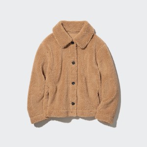 Uniqlo Pile-Lined Fleece Ženske jackets Smeđe | 3614-IKHGQ