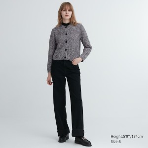 Uniqlo Pletene Short Ženske Kardigan Sive | 3125-MQZED