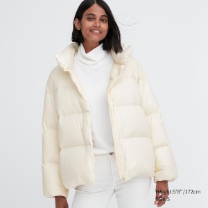 Uniqlo Powder Soft Down Ženske jackets Bijele | 8349-SKUFM