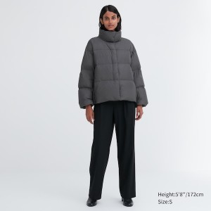 Uniqlo Powder Soft Down Ženske jackets Tamno Sive | 3687-FMTQC