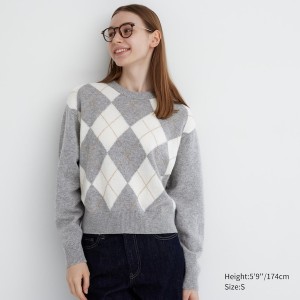 Uniqlo Premium Lambswool Long-Sleeve Crew Neck Ženske Džemperi Svijetlo Sive | 1695-OQEBD