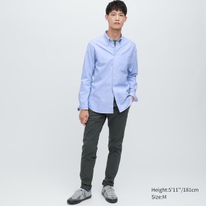 Uniqlo Premium Linen Long-Sleeve Muške Košulje Bijele | 5304-CZRFD