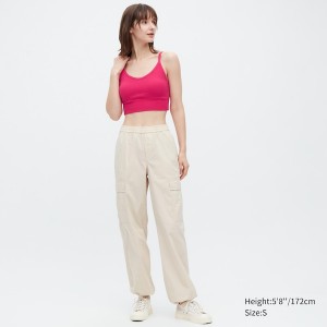 Uniqlo Seamless Half Camisole Ženske Grudnjaci Fuksije | 4210-QDOGB