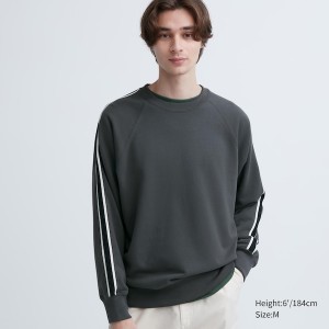 Uniqlo Side-Stripe Muške Dukserice Tamno Sive | 6910-MNIWC