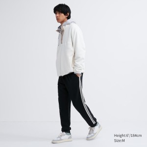 Uniqlo Side-Stripe Muške Trenirke Crne | 5086-HZTRI