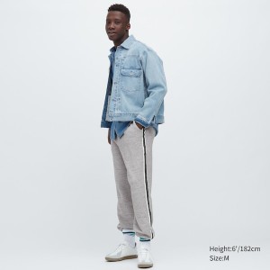 Uniqlo Side-Stripe Muške Trenirke Sive | 0213-VULFI