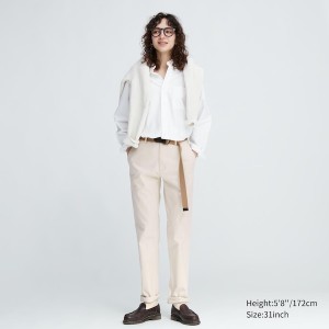 Uniqlo Slim-Fit Chino Ženske Hlače Bež | 3457-FJQKL