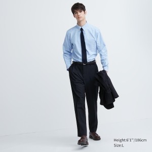 Uniqlo Smart Ankle Muške Hlače Tamnoplave | 6825-WMCQL