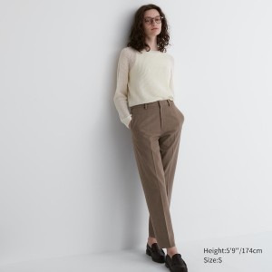 Uniqlo Smart Ankle Ženske Hlače Smeđe | 1270-LTYZD