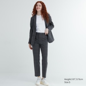 Uniqlo Smart Ankle Ženske Hlače Tamno Sive | 8257-RGMCU