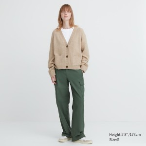 Uniqlo Souffle Yarn Short Ženske Kardigan Bež | 7492-ULVQX