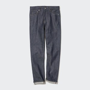 Uniqlo Stretch Selvedge Slim-Fit Muške Traperice Tamno Sive | 3641-MUVKC
