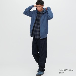 Uniqlo Sweat Full-Zip Muške Majica s Kapuljačom Plave | 9546-VAMZW
