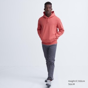 Uniqlo Sweat Pullover Long-Sleeve Muške Majica s Kapuljačom Roze | 9081-FSETA