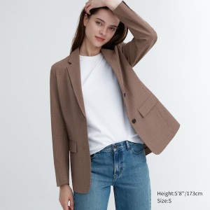 Uniqlo Tailored Ženske jackets Smeđe | 6057-ZOMVE