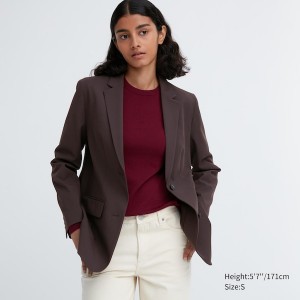 Uniqlo Tailored Ženske jackets Tamno Smeđe | 9732-RSTLU